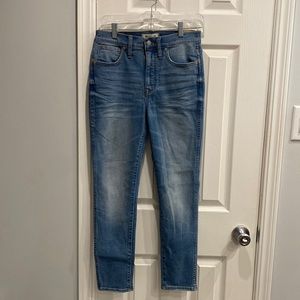 Madewell 10” high rise skinny crop jeans in Horne wash